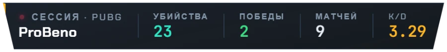 PUBG: сессия, строка